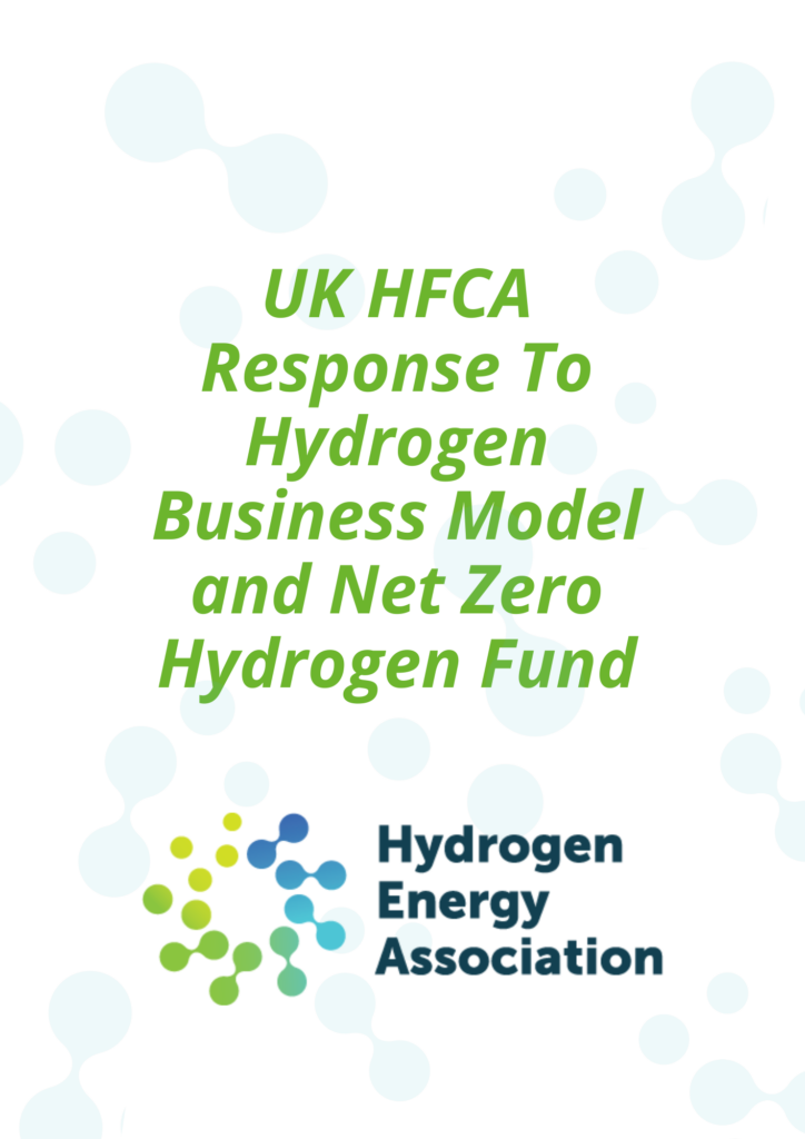 UK HFCA response to hydrogen business model and net zero hydrogen fund