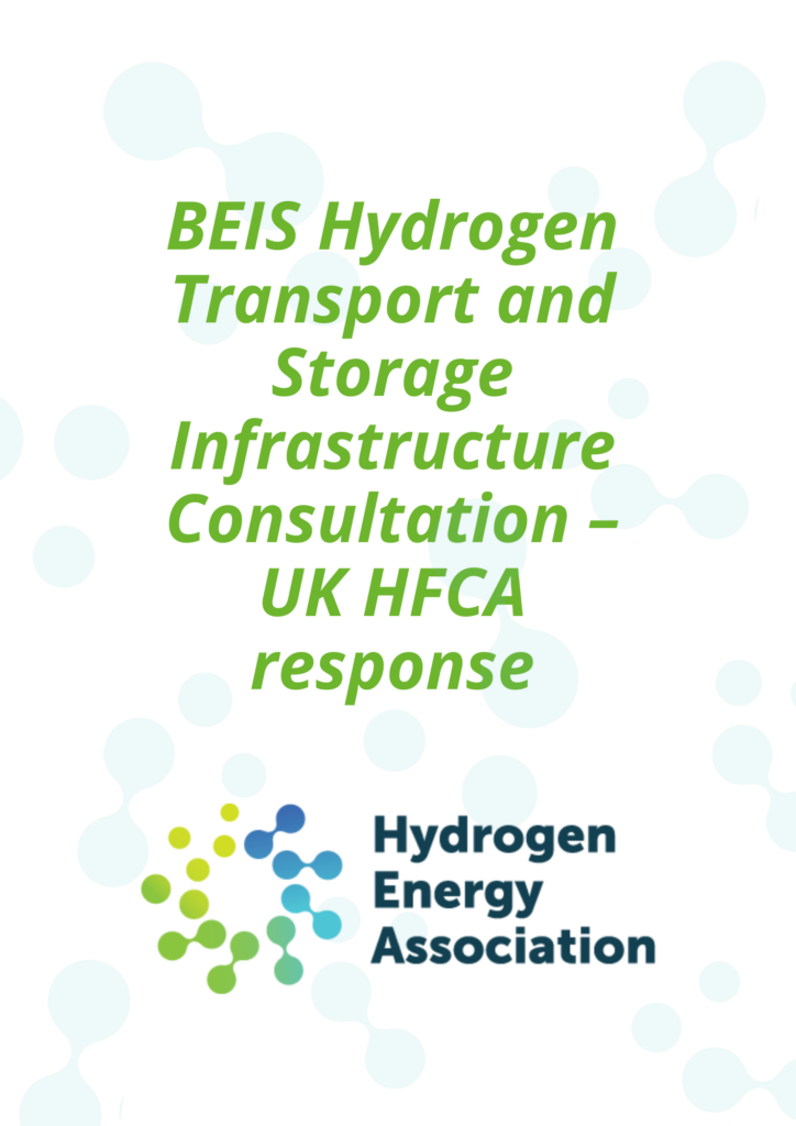 BEIS Hydrogen Transport and Storage Infrastructure Consultation - UK HFCA response