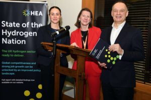 HEA CEO Dr Emma Guthrie with attendees at the HEA's State of the Hydrogen Nation Report launch event