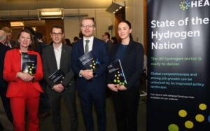 HEA CEO Dr Emma Guthrie with attendees at the HEA's State of the Hydrogen Nation Report launch event
